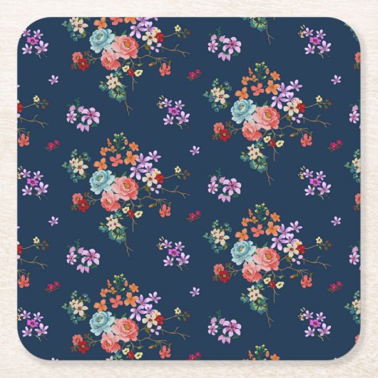 Rose Bouquet Floral Pattern Kartonnen Onderzetters (Voorkant)
