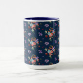 Rose Bouquet Floral Pattern Mok (Midden)
