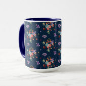 Rose Bouquet Floral Pattern Mok (Voorkant links)
