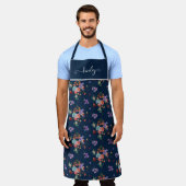 Rose Bouquet Floral Pattern Schort (Gedragen)
