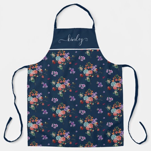 Rose Bouquet Floral Pattern Schort (Voorkant)