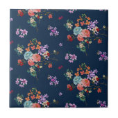 Rose Bouquet Floral Pattern Tegeltje (Voorkant)