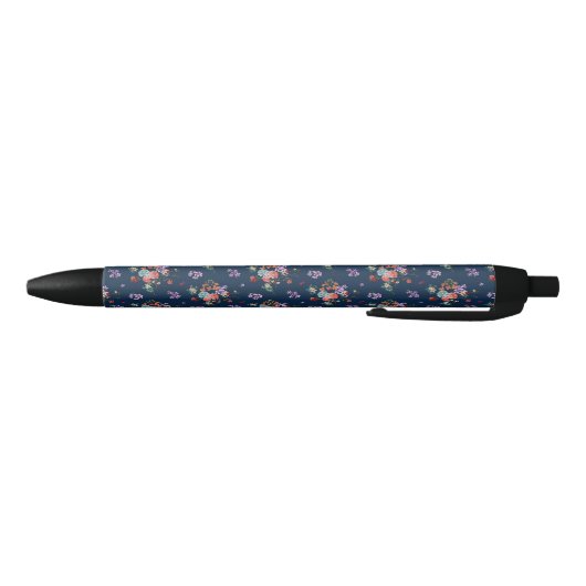Rose Bouquet Floral Pattern Zwarte Inkt Pen (Bodem)