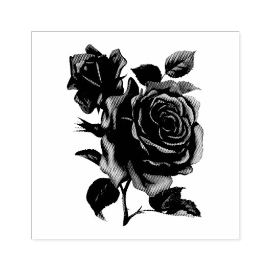Rose Bouquet Floral Rubberstempel (Afrduk)