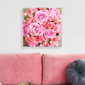 Rose Bouquet Flower Canvas Afdruk (Insitu (Woonkamer))