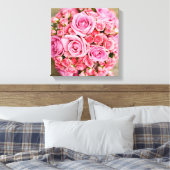 Rose Bouquet Flower Canvas Afdruk (Insitu (Slaapkamer))