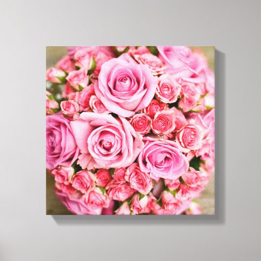 Rose Bouquet Flower Canvas Afdruk (Voorkant)