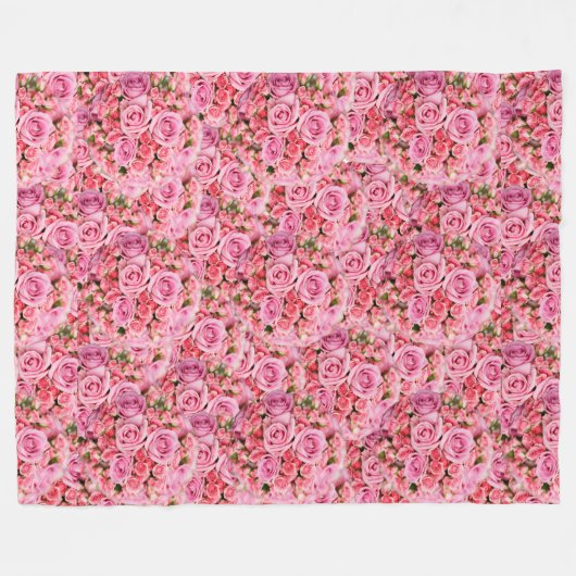 Rose Bouquet Flower Explosion Fleece Deken (Voorkant (Horizontaal))