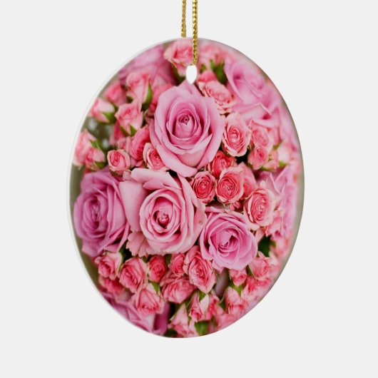 Rose Bouquet Flower Keramisch Ornament (Rechts)