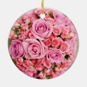 Rose Bouquet Flower Keramisch Ornament (Achterkant)