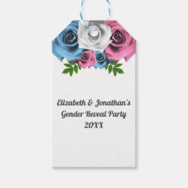 Rose Bouquet Gender onthulling Cadeaulabel