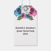 Rose Bouquet Gender onthulling Cadeaulabel (Achterkant)