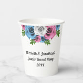Rose Bouquet Gender onthulling Papieren Bekers (Voorkant)