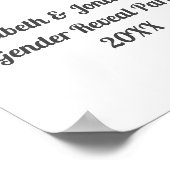 Rose Bouquet Gender onthulling Poster (Hoek)