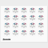 Rose Bouquet Gender onthulling Ronde Sticker (Vel)