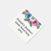 Rose Bouquet Gender onthulling Servet (Hoek)