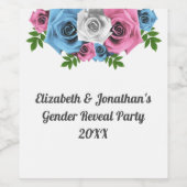 Rose Bouquet Gender onthulling Wijn Etiket (Enkel label)