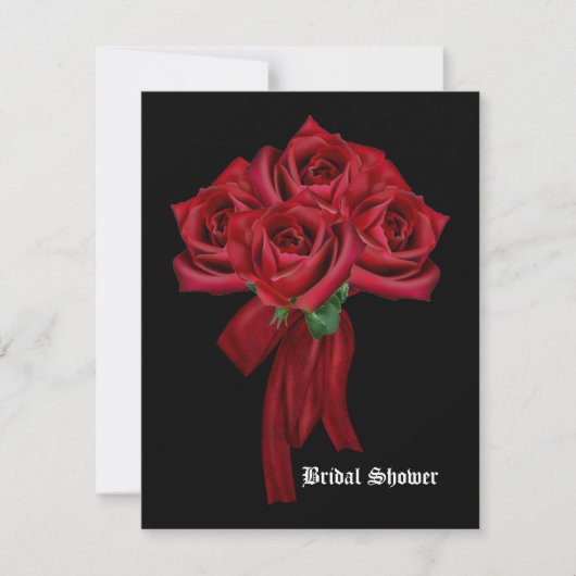 Rose Bouquet Gothic Vrijgezellenfeest Kaart (Voorkant)