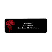 Rose Bouquet Gothic Wedding Etiket (Voorkant)