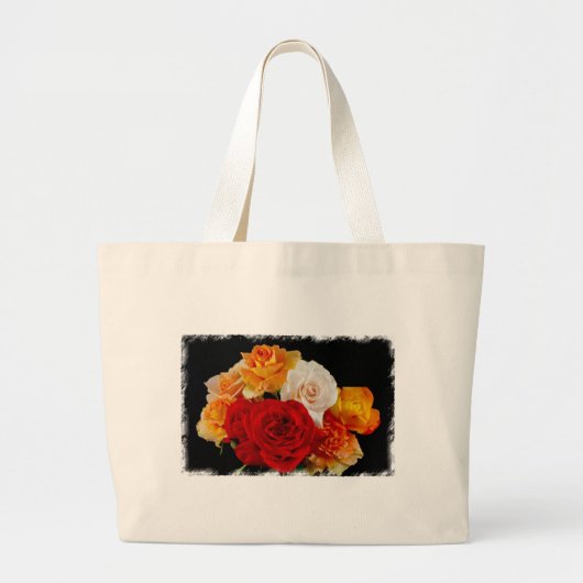 Rose Bouquet Grote Tote Bag (Voorkant)