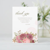 Rose Bouquet - Hartelijk dank Bedankkaart (Staand voorkant)
