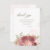 Rose Bouquet - Hartelijk dank Bedankkaart (Voorkant / Achterkant)