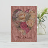 Rose Bouquet Heart Kaart (Staand voorkant)
