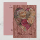Rose Bouquet Heart Kaart (Voorkant / Achterkant)