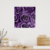 Rose Bouquet in Paars Poster (Keuken)