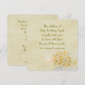 Rose Bouquet Invite Kaart (Voorkant / Achterkant)