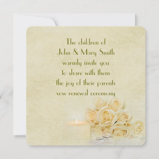 Rose Bouquet Invite Kaart (Voorkant)