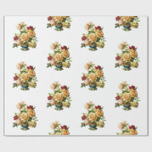 Rose Bouquet Pattern  Elegant Cadeaupapier (Vlak)