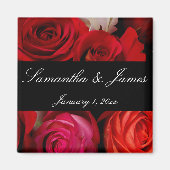 Rose Bouquet Personal Wedding Magneet (Voorkant)
