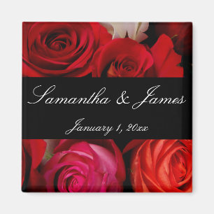Rose Bouquet Personal Wedding Magneet
