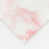 Rose Bouquet Pink Monogram Fleece Deken (Hoek)