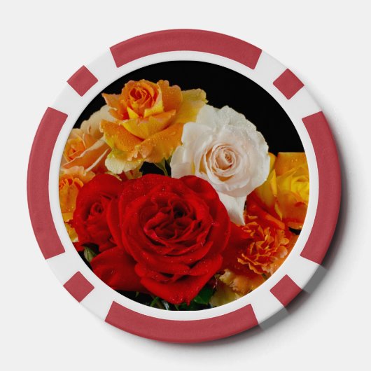 Rose Bouquet Poker Chips (Achterkant)