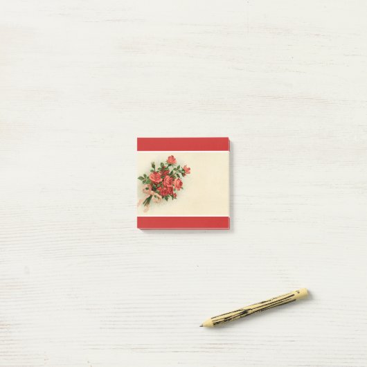 Rose Bouquet Post-it® Notes (Op bureau)