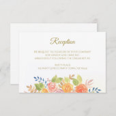 Rose Bouquet Reception Kaart (Voorkant / Achterkant)