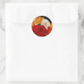 Rose Bouquet Ronde Sticker (Tas)