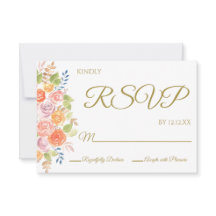 Rose Bouquet RSVP-kaart