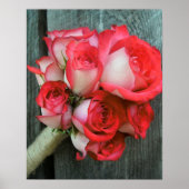 Rose Bouquet | Rustisch Poster van Barn Wood (Voorkant)
