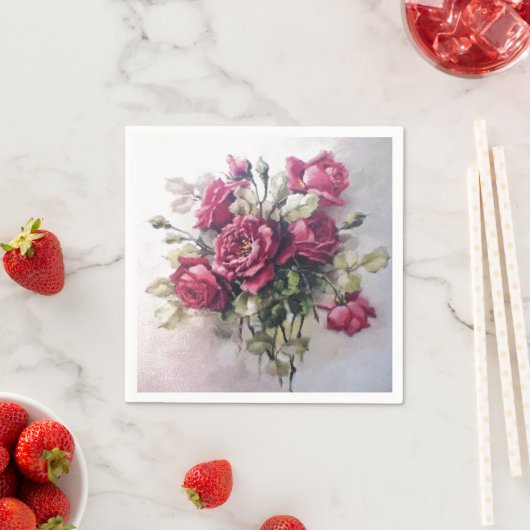  Rose Bouquet Servetten (Insitu)