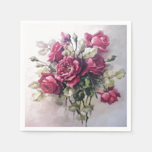  Rose Bouquet Servetten (Voorkant)