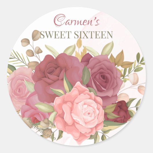Rose Bouquet Stickers (Voorkant)
