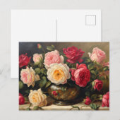 Rose Bouquet Stilleven Feestdagenkaart (Voorkant / Achterkant)