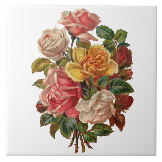  Rose Bouquet Tegeltje (Voorkant)