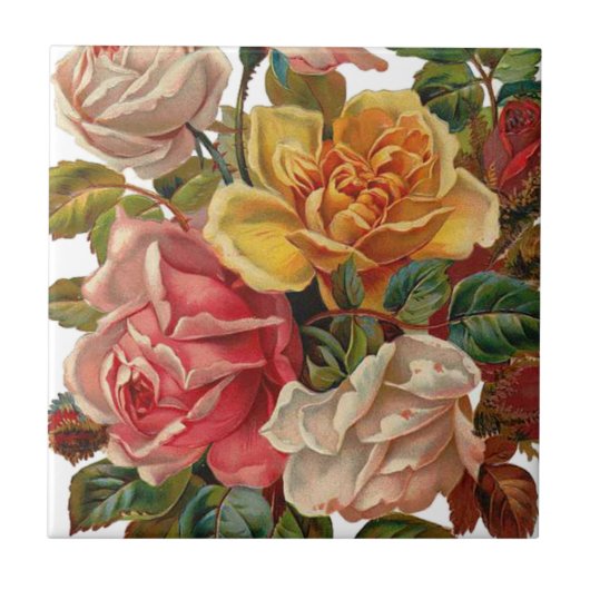 Rose Bouquet Tegeltje (Voorkant)