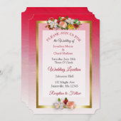  Rose Bouquet Thleding Wedding Invites Kaart (Voorkant / Achterkant)
