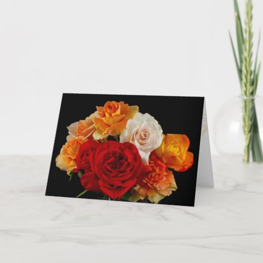 Rose Bouquet van valentijns Feestdagen Kaart (Voorkant)
