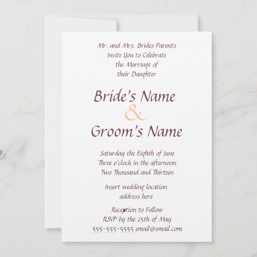  Rose Bouquet Wedding Invitation Kaart (Achterkant)